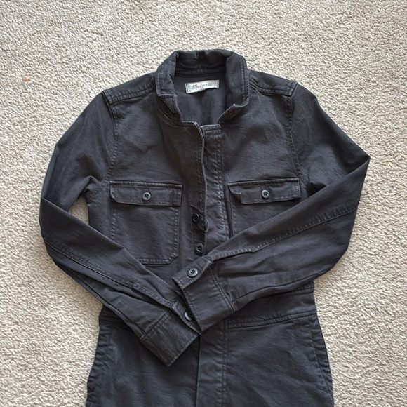Madewell Women's Black Denim Jumpsuit size 0 - Picture 2 of 10